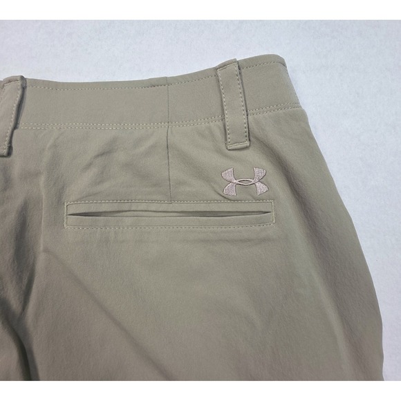 Under Armour Golf Shorts Mens 34 Beige Nylon Poly Stretch Chino LIMITED USE - Picture 6 of 7